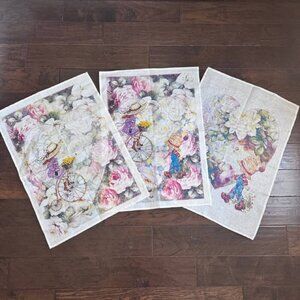 NWOT!  European Linen Kitchen Towel Set of 3 – Love is In the Air Theme
